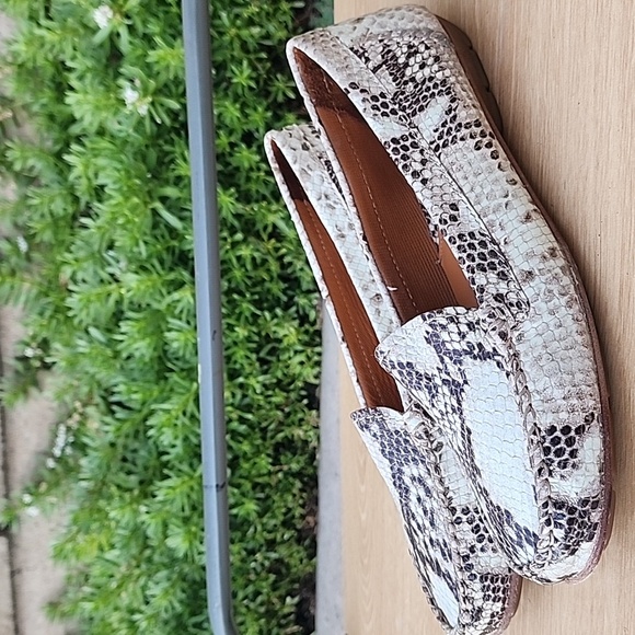 GEOX Respira Snakeskin Italian leather Mules Loafers Driving Shoes Size EU 39 - Picture 1 of 10